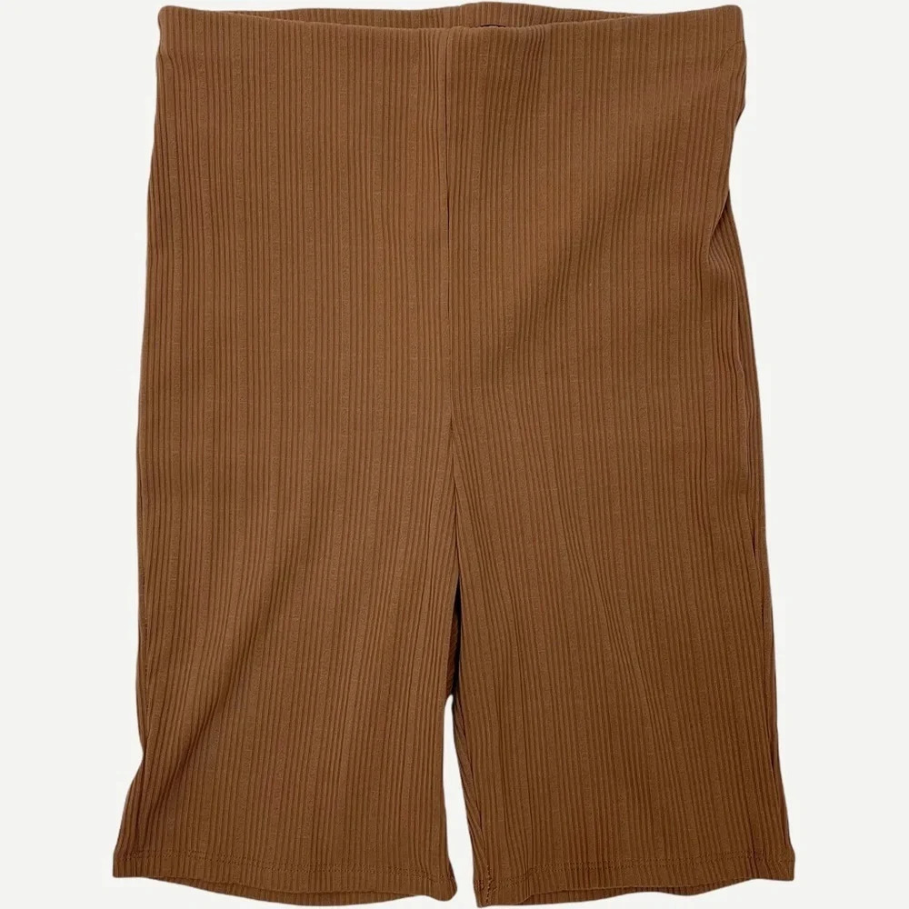 5/$20 Sabora brown‎ ribbed biker shorts